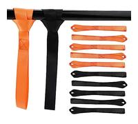 10 Pièces Sangle Moto Remorque,2,5cm × 30cm Nylon Sangles d'arrimage,Sangles d'arrimage à Boucle Souple,Noir et Orange,Capacité d’arrimage 1000 kg,Sangle moto Guidon pour Motos,Bicyclette,Voiture