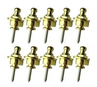 10 pièces sangles de guitare basse électrique serrures de sangle de guitare boutons en métal robustes accessoires de sangle de sécurité sangle en métal boutons de verrouillage