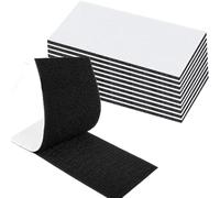 10 Pièces scotch double face, Bande Agrippantes Adhésives Extra Fort 10 pièces Rectangle Adhésif Double Face Noir Puissant Réutilisable 5 x 10cm