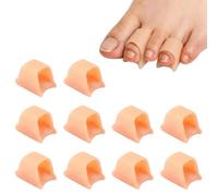 10 Pièces Séparateur d'Orteil en Silicone, Correcteur Hallux Valgus et Écarteur d'Orteil pour Orteil en Griffe ou Marteau, Redresseur d'Orteil Souple et Discret pour Hommes et Femmes, Couleur Chair