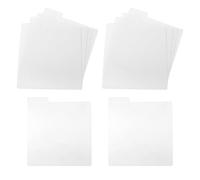 10 Pièces Séparateurs D’index 8x7,5 Pouces en Plastique Blanc | Onglet Transparent, Étiquettes Manuscrites ou Imprimées, pour Boîtes et Étagères de Collection
