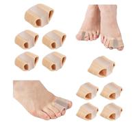 10 pièces Séparateurs d'orteils, avec 2 anneaux, Séparateurs d'orteils en gel, Correcteurs d'orteils en marteau, Séparateurs d'oignons, Écarteurs d'orteils en gel, pour correction de l'hallux valgus