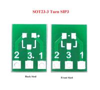 10 PièCes SéRies SOT23 SOT23-3 Tourner SIP3 Double Face SMD Tourner DIP SIP3 Adaptateur Convertisseur Plaque SOT SIP IC Prise PCB Carte Kit de Bricolage