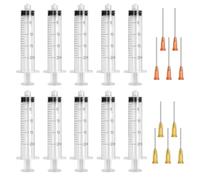 10 Pièces Seringue 20ml, Seringue Alimentaire Plastique avec Aiguille