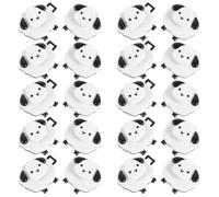 10 Pièces Serrage-jean Réglable, Lot de Clips Bouton, Blanc | Couture ni Outil, Motif Mouton Cartoon, Base Plate Détachable, pour Jeans et Pantalons au Bureau