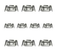 10 pièces serre-joints pour chenil, brides de clôture en acier inoxydable 304, support à double tige avec joint, pinces papillon pour panneau grillagé, collier de cadre pour tube rond
