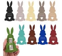 10 Pièces Set Cadeau Pâques en Feutre, Décorations Créatives Lapins Porte-Billets, Idée Cadeau Originale pour Enfants et Décoration de Table (Multicolore)