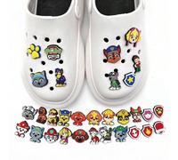 10 pièces/set Charms de chaussures de la série de dessins animés Pat'Patrouille, décorations de chaussures en PVC convenant à divers types de chaussures comme les sabots, les mules, les sandales. Peuv