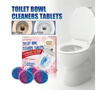 10 pièces/set Tablettes de nettoyage pour toilettes - Nettoyant pour toilettes parfumé aux fleurs - Système de nettoyage automatique des toilettes, comprenant nettoyant pour toilettes, désodorisant, d