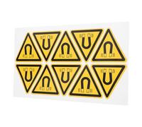 10 Pièces Signe du Champ Magnétique Autocollant de Sécurité | Papier Jaune, Adhésif Simple Pose, Avertissement Clair, Usage en Zones à Risque, pour Usines et Matériel