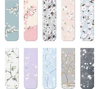 10 Pièces Signets Magnétiques Marqueurs de Page Magnétique Marqueurs de Livres Variés Ensemble pour Élèves Lisant(Style Floral, 2.3 x 0.8 Pouces)