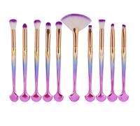 10 Pièces Sirène Maquillage Pinceaux Fond De Teint Poudre Fard À Paupières Blush Cosmétiques Poisson Magique Maquillage Outils