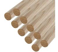 10 pièces SOTECH chêne barres rondes lisses Ø30 x 1000 mm bois ronds barres en bois pour le bricolage ou comme barres de garde-robe