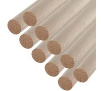 10 pièces SOTECH hêtre barres rondes lisses Ø30 x 1180 mm bois ronds barres en bois pour le bricolage ou comme barres de garde-robe