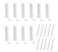 10 Pièces Stick Inhalateur pour Huiles Essentielles Nez, Tubes Inhalateurs Réutilisable Plastiques Vides Aromathérapie, Tubes D'huile Essentielle Inhalateur Nasal, avec 10 Mèches Bonne Hygroscopique