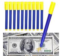 10 Pièces Stylo Détecteur de Faux Billets, Professionnel Stylo Billet Banque Faux, pour Dollar Américain, Euro, Livre, Yen, Won us,et Toutes Les Principales Devises Internationales,Adapté Aux Magasins