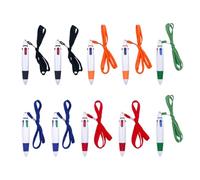 10 Pièces Stylos À Bille 4 Couleurs, Stylos Marqueurs Multicolores, Stylos À Bille Multicolores Avec Cordons, Stylos Anti-Perte Portables, Fournitures De Bureau Et D'Apprentissage