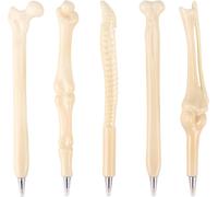 10 Pièces Stylos À Bille En Forme Des Os, Stylos Créatifs De Forme D'os De Nouveauté D'encre Bleue Pour Médecin Infirmière Amis Étudiants Artistes Cadeau École Bureau Papeterie