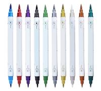 10 pièces stylos de peinture nail art à double extrémité, stylos graffiti nail art, outils de nail art, stylos de peinture imperméables à séchage rapide, stylos de décoration nail art