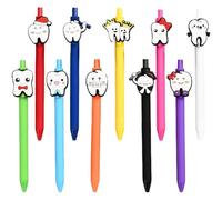 10 Pièces Stylos Dentaires Drôles En Vrac Cadeaux D'assistant De Dentiste Stylos Décoratifs De Dent Mignon Cadeau Inspirant Pour Infirmière Médecin Personnel Médical Dentistes Assistants Semaine