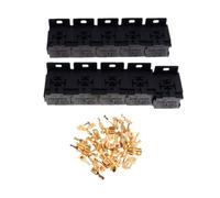10 Pièces Support de Base de Relais 30a-80a 5 Broches Plastique | Prise Relais 6,3mm, Connecteur de Montage pour Électronique Automobile, Sécurité et Circuit