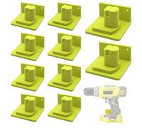 10 Pièces Support de Montage Mural de Batterie Vert Robuste Résistant à l'usure Installation Pratique Support D'outil électrique Support de Batterie pour RYOBI