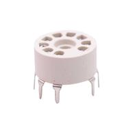 10 PièCes Support de Tube à Vide en Plastique 9Pin pour Montage sur Carte PCB pour 12AX7 12AT7 12AU7 EL84 6N1 ECC82 ECC83 Hifi Audio TUBE AMP Argent