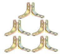 10 Pièces Support D'équerre en L 90 Degrés Fer Or pour Assemblage