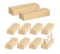 通用 10 Pièces Support Menu en Bois, Porte Cartes en Bois, Supports Cartes Mariage, Style Rétro Titulaire en Bois pour Porte Photo, Restaurants, Mariages, Banquets et Fêtes