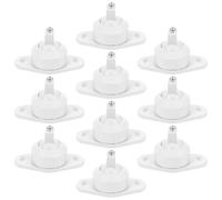 10 Pièces Support Mural Réglable, Montage Blanc | Angle Multidirectionnel, Fixation Murale ou Plafond, Métal et Plastique, pour Couloirs et Installations Discrètes