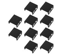 10 Pièces Support Noir en Fer à Double Ventilateur | Fixation Parallèle Quatre Boucles, Installation Facile, Aide à Limiter le Bruit et Protéger le Matériel