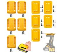 10 Pièces Support Outils Mural, 5 Clip de Ceinture et Support de Machine pour Outils de Perçage, 5 Porte-Outils pour Perceuse, Supports de Batterie pour Batterie Dewalt 20V 60V
