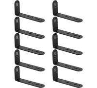 10 Pièces Supports d'angle Réglables avec 3 Fentes, Equerre d'assemblage, Equerre de Fixation Metal en Forme de L, Équerres de Fixation, Angle Droit Support pour Meubles, 111x52x25mm