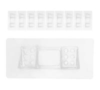 10 Pièces Supports D'étagère sans Percer, Double Rangée | Plastique, Format Extra Large 7x7x10cm, pour Panneaux Latéraux et Intérieurs D'armoire