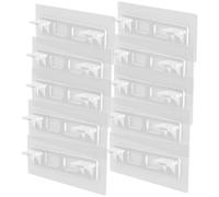 10 Pièces Supports D'étagères Transparents en Pvc, sans Perçage | Fixation Adhésive Discrète, Optimisation de L'espace, Surface Lisse, Usage Maison, pour Locataires et Rangements