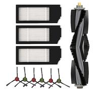 (10 pièces) T20 Omni Pièces de rechange pour ECOVACS DEEBOT X1 Omni, X1 PRO Omni, T20 Omni, T10 Omni Kit d'accessoires pour aspirateur robot 1 brosse à rouleaux, 3 filtres HEPA, 6 brosses latérales