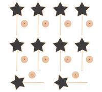 10 Pièces Tableau Noir en Bois, Décoratif, Réutilisable, Bâton | Surface Lisse sans Bavures, Insertion Facile, Présentoir Autonome pour Plantes, Mémos, Mariages et Numéros de Table