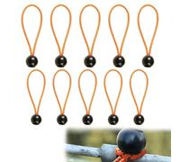 10 Pièces Tendeur Élastique, Sandow Elastique, Tendeur Bâche, Attache pour Pavillon, Bâche, Camping, Tente, Rideaux Harnais d’Extension (Orange)