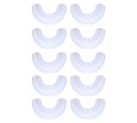 10 Pièces Tête de Brosse de Remplacement en Forme de U Tête de Remplacement de Brosse à Dents en Silicone Forme de C pour les 2-6 Ans