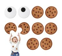 10 Pièces Thermocollants Biscuit, Patch Thermocollant Enfant, Écusson Thermocollant Forme de Biscuit, Mignon Stickers Tissu Thermocollant pour Jeans Sacs à Dos Chaussures Jupe