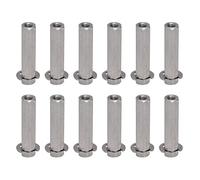 10 pièces Tige à arbre hexagonale en acier inoxydable, kit de pièces d’entraînement de 8 mm avec éclipses pour TETRIX, arbre de tour métallique avec extrémités filetées M4 et entra (4106-4008-0320)