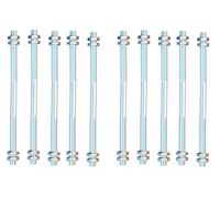 10 pièces tige filetée M8 droite - gauche filetage 500 mm + 4 écrous