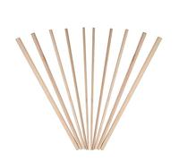 10 Pièces Tiges en Bois Naturel, Bâtons Ronds Longs Tourillon Dur Non Finis pour l'Artisanat de Bricolage, 30cm x 5 mm