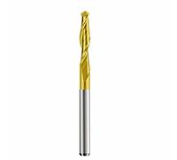 10 pièces titane enduit boule nez fraise 3.175mm tige 0.8-3.175mm carbure spirale fin fraise CNC routeur peu(2.5xD3.175x15x38L)