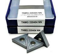 10 Pièces TNMG220404/08 NN LT10 CNC Machine-outil Outil De Tournage Cylindrique PVD Carbure Tour Fraise TNMG2204 Plaquettes de Carbure CNC(TNMG220404 NN LT10)