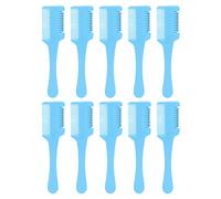 10 pièces tondeuse à cheveux double face, peigne de rasoir, ciseaux de coupe, outil à dents larges arrondies, multi-usages démêlant pour perruques longues et épaisses bouclées,