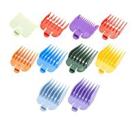10 Pièces Tondeuse à Cheveux Limite Peigne, Guide De Coupe Peigne Compatible avec Wahl Tondeuses à Cheveux, Cheveux Wahl Inox Limite Peigne Ensemble Peignes Guidage Accessoires Clip Métallique