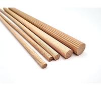 10 pièces Tourillon cannelé en bois de hêtre Diamètre 8 mm, Longueur 100 cm - Baguette striée en hêtre made in Austria