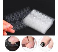 10 Pieces Transparent Impermeable Invisible Autocollants D'art D'ongle Double Face Pinces À Ongles Autocollants Main Pied Orteils Nail Art