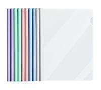 10 Pièces Transparent Reliure Dossier Baguette Feuilles A4 Couverture De Rapports Plastique classeur Couleurs Pastel